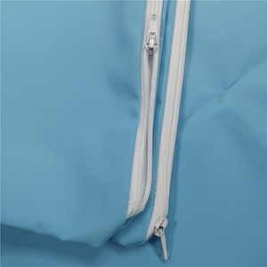 Protecteur d'oreiller imperméable en PVC tissé uni bleu 280 g/m² avec fermeture éclair pour hôpital, maison, hôtel - Product Image 1