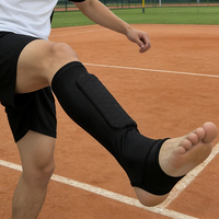Protège-tibias de football souples BSTW personnalisables avec logo, en EVA alvéolé anti-collision, manchon de compression réglable et respirant