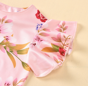 Set di Abbigliamento Personalizzato per Bambine: Top con Maniche a Sbuffo e <span class=keywords><strong>Pantaloncini</strong></span> in Denim <span class=keywords><strong>Blu</strong></span>, Completo Due Pezzi per Bambini - Product Image 5