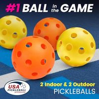 USAPA Standard 40/26 trous nouveau Style couleur plastique extérieur intérieur cornichon balle Rotation professionnelle sans couture Pickleball balle