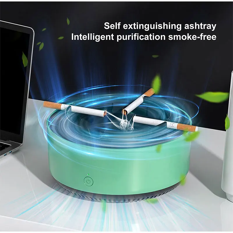 Multi-Purpose Ashtray with Air Purifier Features Ashtray Air Purifier for Home Portable Smokeless Air Purifier Ashtray