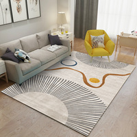 Tapis en velours cristal abstrait nordique, fabriqué à la machine, moderne, absorbant, couverture pour la maison, salon, table basse, hôtel, bureau