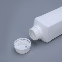 Bouteille en plastique carrée HDPE de 1 litre vide pour shampoing et parfum, capacité de 1000 ml