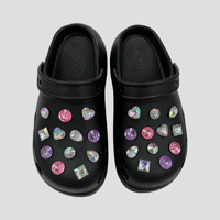 Breloques de luxe en cristal scintillant pour Crocs, ensembles de breloques décoratives en strass et diamants pour chaussures, breloques personnalisées pour sabots