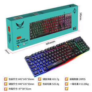 Clavier de jeu mécanique ZeroOrte X11, 104 touches, rétroéclairage RVB, filaire, pour l'e-sport - Product Image 1