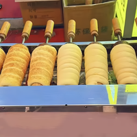 Machine à gaufres et à pain roulé électrique à 8 rouleaux pour gâteaux de cheminée hongrois, garantie 4 ans