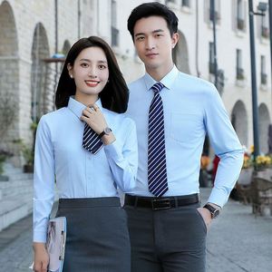 Design Long Sleeves Leisure Occupations Frock Solid Color Shirt Bank Manager Smock Banker Subdue Customize Unisex Knitting - Product Image 1