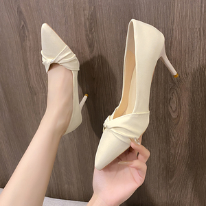 Tacones delgados de estilo Hada, zapatos individuales de nicho, tacones altos puntiagudos para mujeres en otoño e invierno 2025, moda europea y americana - Product Image 4