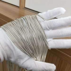 Rotolo a catena di serpente da 2.5mm Per <span class=keywords><strong>grammo</strong></span> Per metro <span class=keywords><strong>925</strong></span> in <span class=keywords><strong>argento</strong></span> Sterling rodiato da uomo donna Per collana braccialetto fai da te - Product Image 4