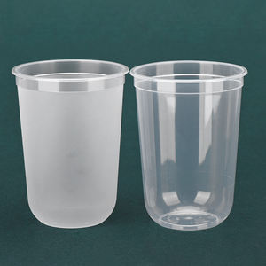 Disesuaikan 12 16 24 32 Oz transparan buram PP injeksi sekali pakai Smoothie teh gelembung susu cangkir plastik dengan tutup - Product Image 5