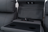 Luxuriöse Dreisitzer-Elektro-Relaxsofas aus Echtleder mit LED-Beleuchtung und Kabelloser Ladestation für Wohnzimmermöbel