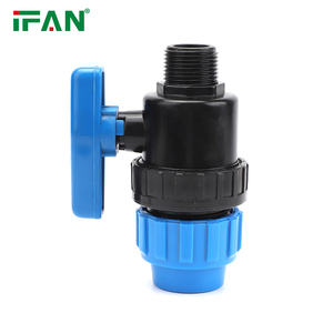 IFAN bán buôn PN16 HDPE Ống lắp 1/2 " - 2" chủ đề nam HDPE bóng van <span class=keywords><strong>PE</strong></span> thủy lợi nén phụ kiện - Product Image 3