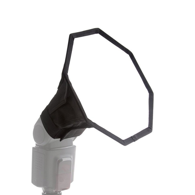 KAMPHO 20cm 30cm Octangle Collapsible Speedlight Soft Box Mini Flash Diffuser Cover Light Softbox for Canon Nikon Sony DSLR