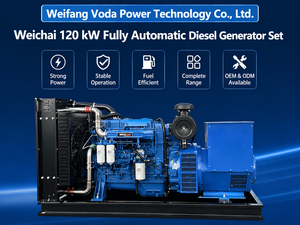 Groupe électrogène diesel haute puissance 120 kW 150 kVA, type ouvert silencieux, marque <span class=keywords><strong>Voda</strong></span> avec ATS - Product Image 2
