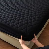 Protège-matelas matelassé imperméable de qualité supérieure, silencieux, respirant, doux et épais, drap-housse en coton non-adhésif