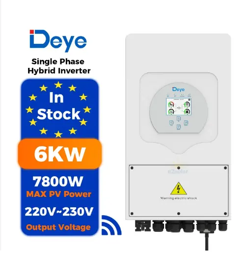 EU 창고 Deye SUN-6K-SG03LP1-EU 단상 하이브리드 인버터 6Kw 8kw 10Kw 태양열 인버터 하이브리드 wechselrichter