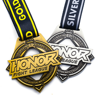 Médailles et trophées de médaille Muay Thai en métal personnalisé pour sport