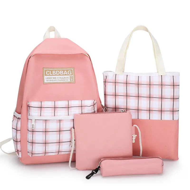 Best High Quality Sac Scolaire Students Schoolbags 3 Pcs Set Backpack College School Bag For Girls