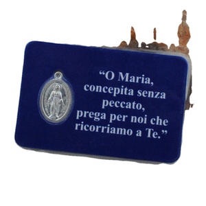 Tarjeta de oración católica con Medalla de la Virgen María - Product Image 1