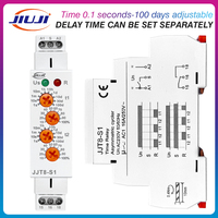 Relais temporisé asymétrique sur rail DIN, temps de mise sous tension et temps de mise hors tension séparés, réglables T1 T2, cyclique indépendant 0,1s-100 jours, 16A AC230V SPDT