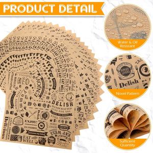 Eco-Friendly PE Coated Baking Paper for Hamburger <b>Noodle</b> Candy Snack Wrapping | Food Grade Greaseproof Custom Print Packaging - Product Image 4