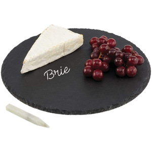 <span class=keywords><strong>Plat</strong></span> <span class=keywords><strong>rectangulaire</strong></span> <span class=keywords><strong>en</strong></span> pierre d'<span class=keywords><strong>ardoise</strong></span> noire naturelle de style occidental pour pâtes, pizza, gâteau, sushi, steak, assiette de fête - Product Image 5