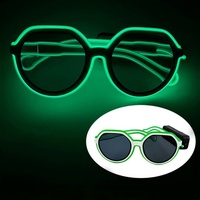 Lunettes ovales lumineuses à LED blanches pour bar/KTV/discothèque, accessoires de spectacle JL 9012