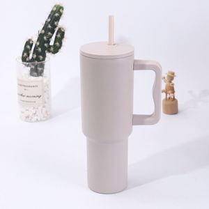 <b>40oz</b> Travel Car H4.0 <b>Handle</b> <b>Tumbler</b> Stainless Vacuum Mug Lid Straw Non-Slip ODM Custom Design - Product Image 5