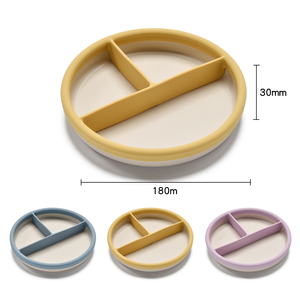 Bol compartimenté sans BPA, en silicone de qualité alimentaire, réutilisable, plateau d'alimentation durable - Product Image 2