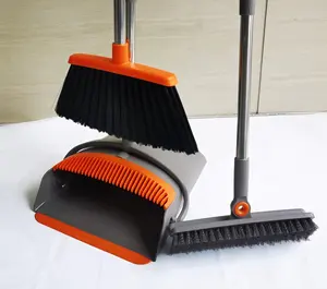 Top Seller Long Handle Broom And Dustpan Set Comb Dustpan For Home Room Kitchen Dustpan With Broom