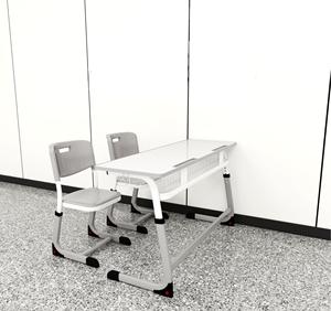 Ensemble de bureau double durable pour étudiant avec hauteur réglable-Convient aux cours de tutorat privé des enseignants du collège - Product Image 1
