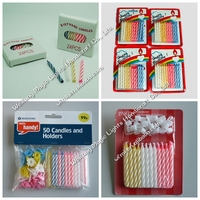 Großhandel Fabrikpreis Paraffin-Wachs Bunte Happy Birthday Party Kuchen Spiralkerzen