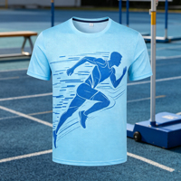 Échantillon Gratuit T-shirts de Sport Anti-boulochage Doux et Confortables Couleurs Vives pour Hommes Vente en Gros T-shirt par Sublimation