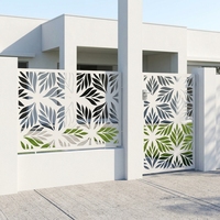 Panneau de clôture décoratif en métal découpé au laser et thermolaqué, séparateur d'intimité extérieur, écran de jardin élégant, treillis
