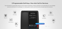 Nouveau téléphone IP Fanvil H4 pour hôtel, 2 lignes SIP, voix HD, PoE, 5 touches programmables, port de charge USB pour la communication en hôtellerie et en bureau