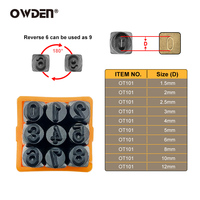 OWDEN 9PCS 3MM Carbon Steel/CR-V Letters Numbers Stamp Punch Kit Black Finished Professional DIY Crafts Tools Leather OEM/ODM
