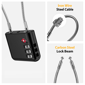Cadenas intelligent Apple Find My compatible TSA, rechargeable USB-C, avec câble de suivi anti-perte pour valise et sac à dos de voyage - Product Image 2