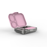 Boîte à bento personnalisée à compartiments, anti-fuite, nouveau design, pliable, chauffable, en silicone, bacs à bento pliables