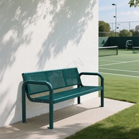 Banc de basket extérieur entièrement en métal sièges de parc banc de stade chaise avec accoudoir pour le public
