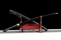 Katana Samouraï Artisanale Populaire de 103 cm, Épée de Samouraï « Danse de la Lame Noire », Pièce Décorative de Collection pour Cosplay