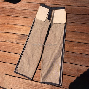 Jeans Japoneses de Diseño Personalizado, Tela Vaquera Cruda con Borde Selvedge, Jeans Holgados de Corte Recto para Hombre - Product Image 4