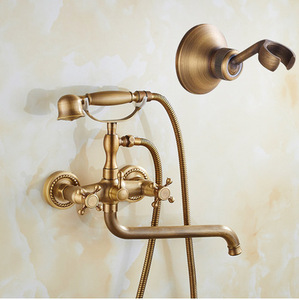 Ensemble <span class=keywords><strong>de</strong></span> douche simple en laiton antique <span class=keywords><strong>de</strong></span> style européen et américain, mitigeur <span class=keywords><strong>de</strong></span> douche encastré - Product Image 4