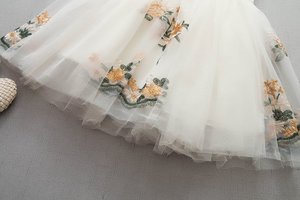 Robes d'été pour filles, sans manches, en maille brodée, nouvelle collection 2021 - Product Image 6