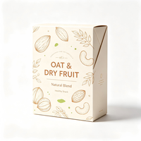Boîte d'emballage pliable personnalisée pour céréales et flocons d'avoine, en carton alimentaire, pour farine d'avoine et flocons d'avoine pour le petit-déjeuner