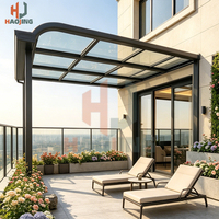 Auvent extérieur manuel en aluminium sur mesure avec panneau en polycarbonate et revêtement anti-UV – Abri durable pour maison résidentielle ou devanture de magasin