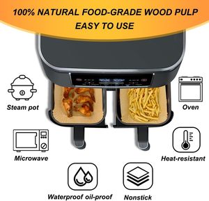 Papel de Hornear Desechable al por Mayor para Freidora de Aire, <span class=keywords><strong>Horno</strong></span> de <span class=keywords><strong>Microondas</strong></span>, Horneado y Asado, Papel de Grado Alimenticio - Product Image 6