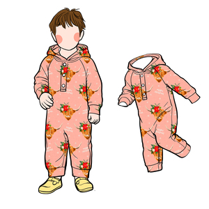 Mono con Botones y Cuello Personalizado F1 OEM/ODM, 230g, Algodón/Bambú, Pijama con Capucha para Bebés - Product Image 4
