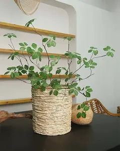 Simple Zen simulation of green plant branches indoor layout horticultural decoration lotus leaves