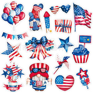 Aimants de réfrigérateur du Jour de l'Indépendance les plus vendus, 4 juillet, 20 nains, drapeau américain, étoiles et rayures patriotiques, produit transfrontalier - Product Image 1