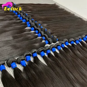 Extensão de cabelo 100 humano, pacote indiano cru, cutícula cru alinhado vendedores de cabelo virgem, atacado remy cabelo cambodian